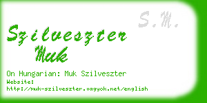 szilveszter muk business card